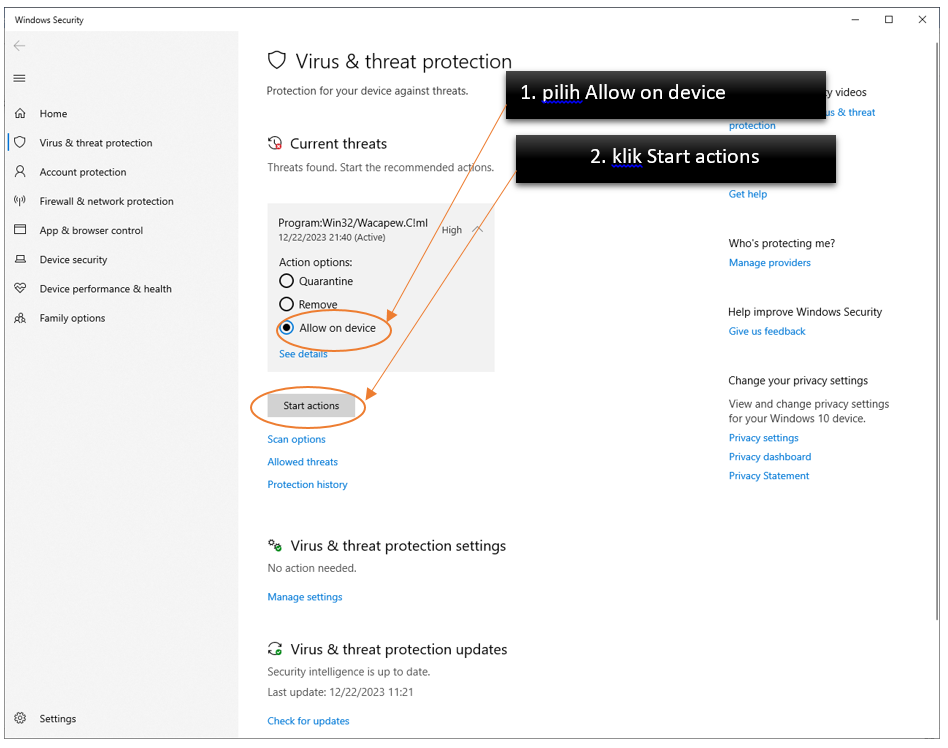 You are currently viewing Mengatasi Siskeudes 2024 Terdeteksi Virus  & Threat Protection